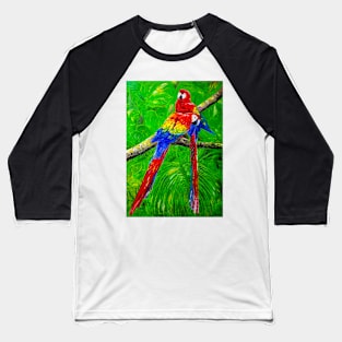 Parrots in a tropical forest Baseball T-Shirt